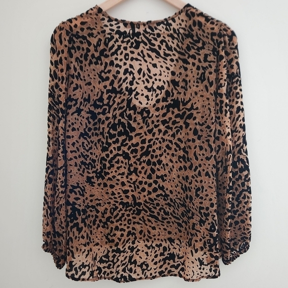 Lover + Friends | Leopard Daydream Burnout Blouse - Size M - Picture 5 of 10